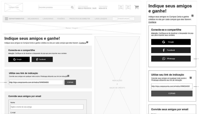 Wireframe Indicação Desktop MGM