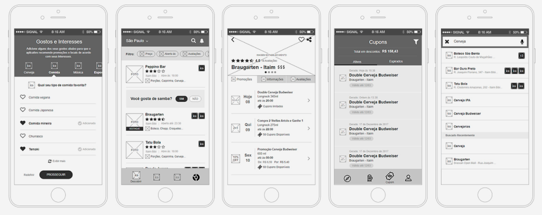 Wireframes App PDH